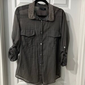 Scotch & Soda Elegant Olive Green Blouse